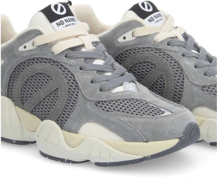 No Name Grijze Sneakers met 4 cm zool