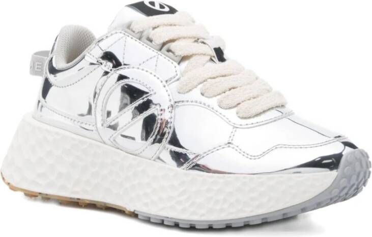 No Name Zilveren Sneakers voor Stijlvolle Casual Uitjes