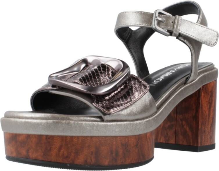 Noa Harmon Elegante Hoge Hak Sandalen voor Vrouwen Gray Dames