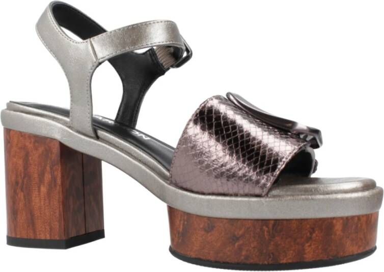 Noa Harmon Elegante Hoge Hak Sandalen voor Vrouwen Gray Dames