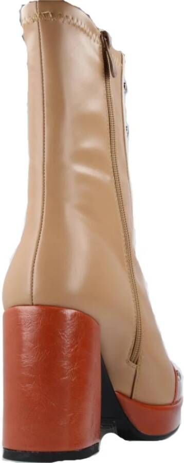 Noa Harmon Platform Heeled Boots Green Dames