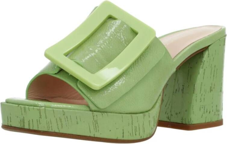 Noa Harmon Heeled Mules Green Dames