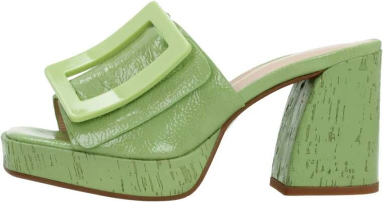 Noa Harmon Heeled Mules Green Dames