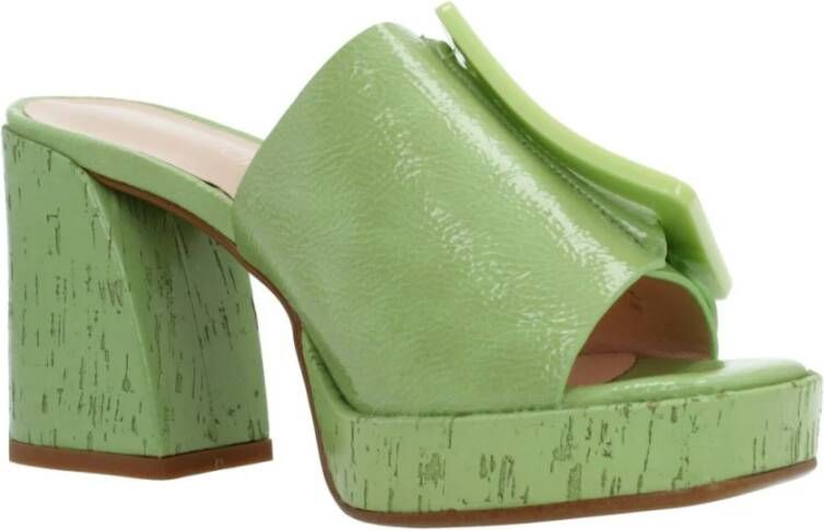 Noa Harmon Heeled Mules Green Dames