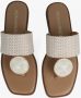 Noa Harmon Kleurrijke Raffia Platte Sandaal Margot White Dames - Thumbnail 4