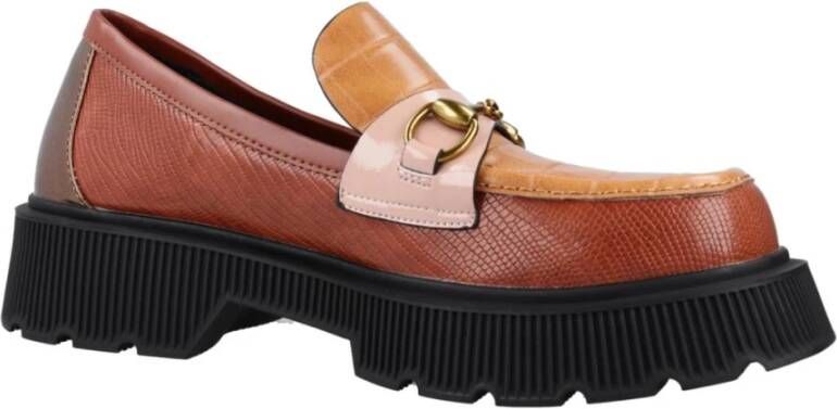 Noa Harmon Stijlvolle dikke zool loafers voor vrouwen Brown Dames