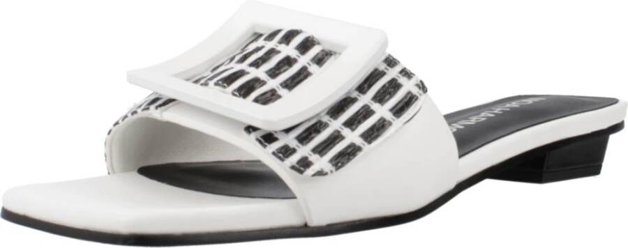 Noa Harmon Platte sandalen voor vrouwen White Dames