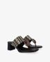Noa Harmon Rafia Sandaal met Centraal Ornament Multicolor Dames - Thumbnail 2