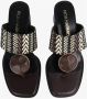 Noa Harmon Rafia Sandaal met Centraal Ornament Multicolor Dames - Thumbnail 4