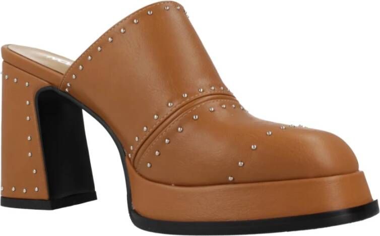 Noa Harmon Stijlvolle Heeled Mules voor Vrouwen Brown Dames