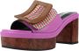 NOA HARMON Muiltjes Dames 9669 Maat: 36 Materiaal: Papierstro Kleur: Paars - Thumbnail 7