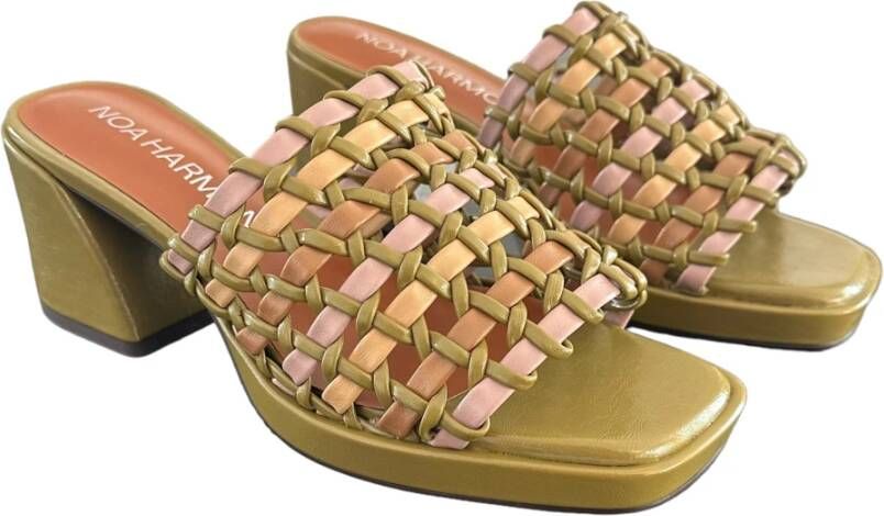 Noa Harmon Vegan leren sandalen met 6 5 cm hak Multicolor Dames