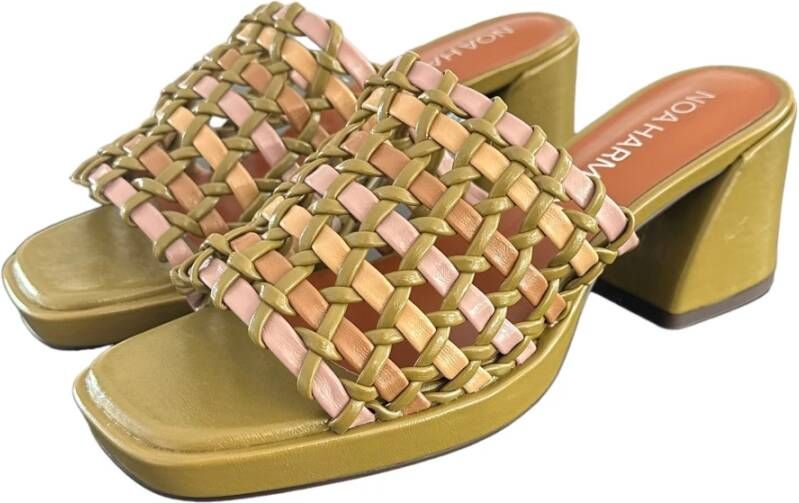 Noa Harmon Vegan leren sandalen met 6 5 cm hak Multicolor Dames