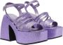 Nodaleto Bulla Chibi Sandals Purple Leather Paars Dames - Thumbnail 5
