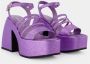 Nodaleto Bulla Chibi Sandals Purple Leather Paars Dames - Thumbnail 2