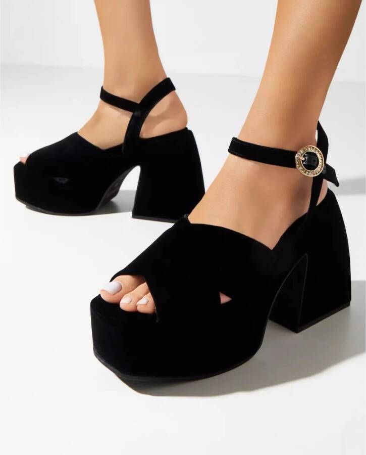 Nodaleto Zwarte platform sandalen Bulla Joni