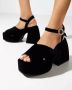 Nodaleto Zwarte platform sandalen Bulla Joni - Thumbnail 2