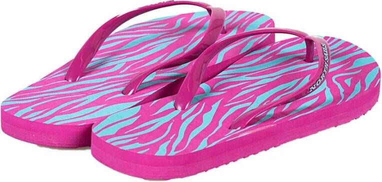 North Sails Comfortabele Instap Sandalen met Dierenprint Roze Dames