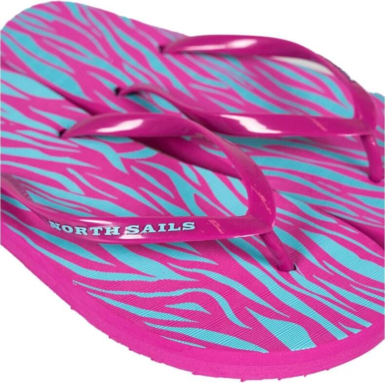 North Sails Comfortabele Instap Sandalen met Dierenprint Roze Dames