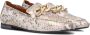 Notre-v Beige Leren Loafers met Slangenprint Beige Dames - Thumbnail 10