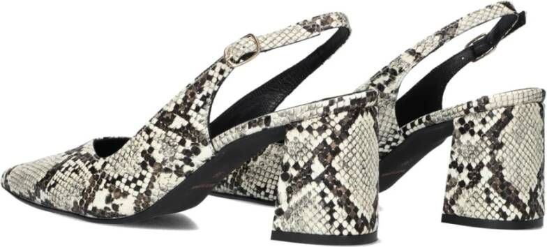 Notre-v Beige Leren Slingback Hakken Multicolor Dames