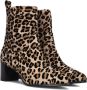 Notre-v Beige Suède Enkellaarzen met Dierenprint Beige Dames - Thumbnail 11
