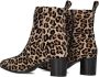 Notre-v Beige Suède Enkellaarzen met Dierenprint Beige Dames - Thumbnail 12