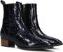 Notre-v Blauwe Enkellaarzen met Krokodillenpatroon Blue Dames - Thumbnail 10