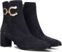Notre-v Blauwe Suède Enkellaarzen Stijlvol Model Blue Dames - Thumbnail 11