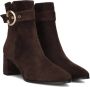 Notre-V 8552 Enkellaarsjes Enkelboots met rits Dames Bruin - Thumbnail 10