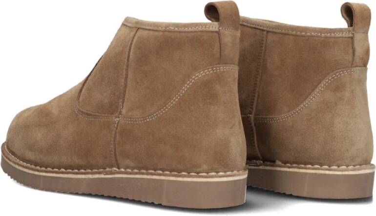 Notre-v Zwarte Suède Enkellaarzen met Faux Fur Voering Black Dames
