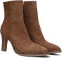 Notre-V 57436 Enkellaarsjes Enkelboots met rits Dames Cognac - Thumbnail 4