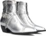 Notre-V As186 Enkellaarsjes Enkelboots met rits Dames Zilver - Thumbnail 12
