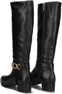 Notre-v Elegante Zwarte Leren Hoge Laarzen Black Dames