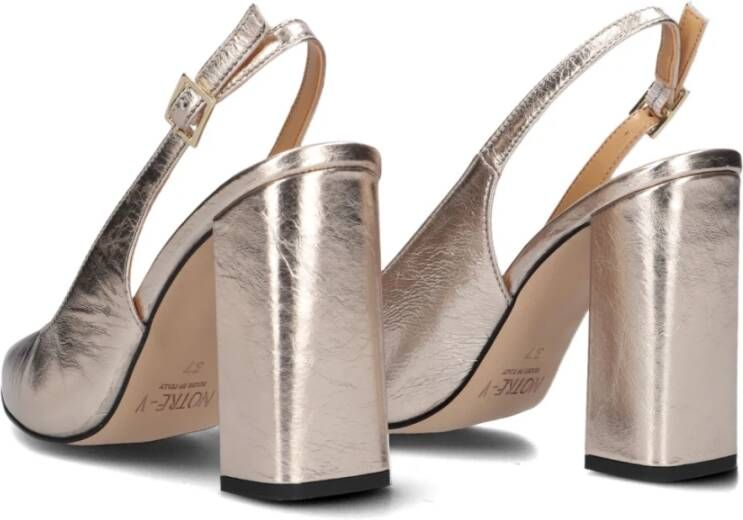 Notre-v Gouden Pumps met Puntneus