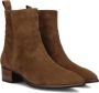 Notre-V 3221 Enkellaarsjes Enkelboots met rits Dames Cognac - Thumbnail 9