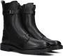 Notre-v Zwarte Leren Enkellaarzen Black Dames - Thumbnail 8