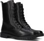 Notre-v Zwarte Leren Veterschoenen Black Dames - Thumbnail 8