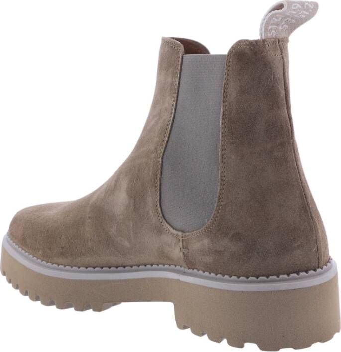 Nubikk Beige Chelsea Boot Verhoog Stijl Beige Heren