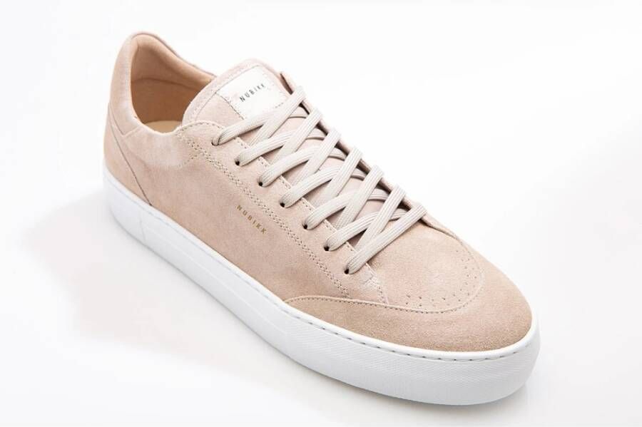 Nubikk Beige Nubuck Handgemaakte Sneakers Beige Heren