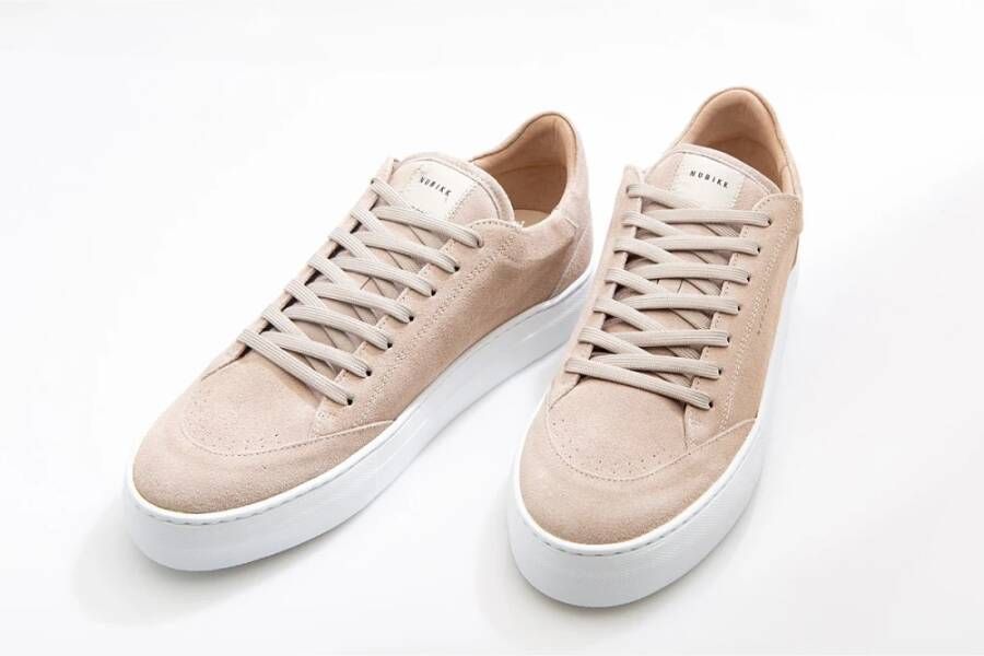 Nubikk Beige Nubuck Handgemaakte Sneakers Beige Heren