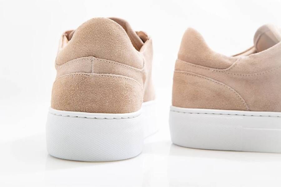 Nubikk Beige Nubuck Handgemaakte Sneakers Beige Heren