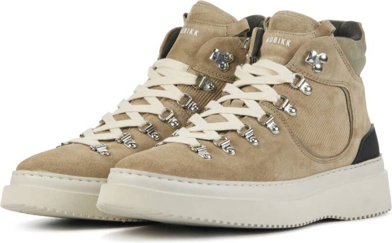 Nubikk Jonah Aztec Veterschoenen Beige Heren