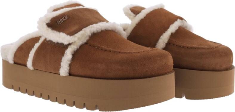 Nubikk Chunky Fur Beige Teddy Jas Brown Dames