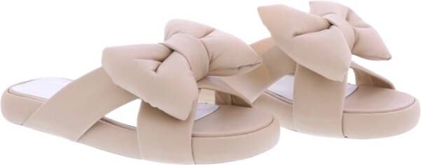 Nubikk Dian Bow Sliders Beige Dames