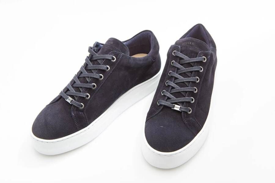 Nubikk Donkerblauw Nubuck Leren Sneakers Blue Heren