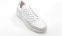 Nubikk Geometrisch Gestikte Leren Sneakers White Dames - Thumbnail 2
