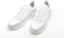Nubikk Geometrisch Gestikte Leren Sneakers White Dames - Thumbnail 3