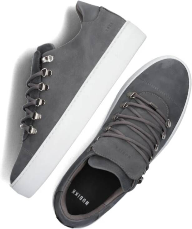 Nubikk Grijze Nubuck Sneakers Gray Heren