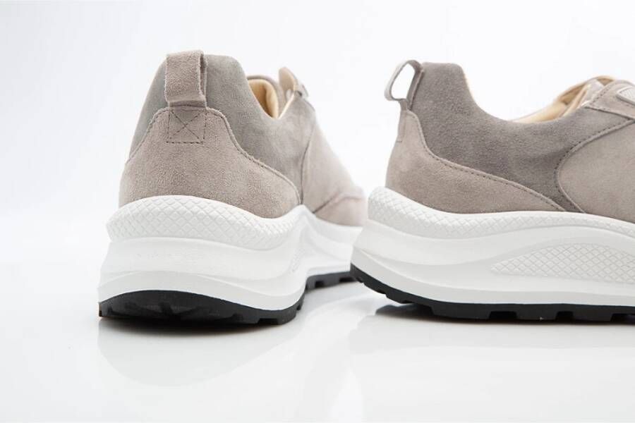 Nubikk Grijze Suède Sneakers met Twist Gray Heren